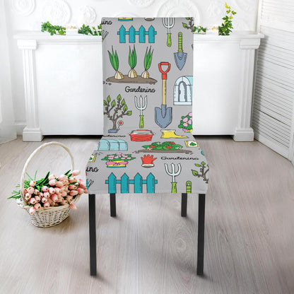 Gardening Pattern Print Design G07 Dining Chair Slipcover-JORJUNE.COM
