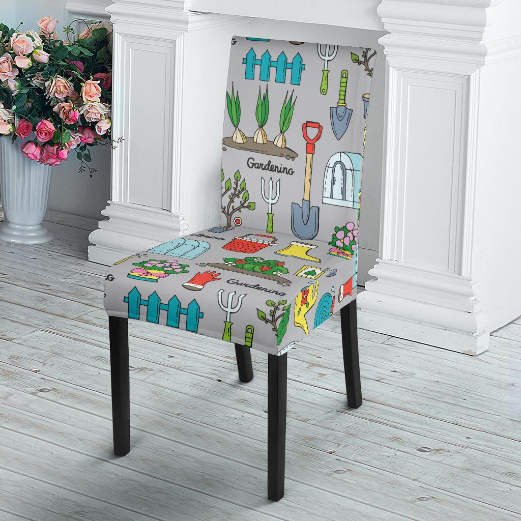 Gardening Pattern Print Design G07 Dining Chair Slipcover-JORJUNE.COM