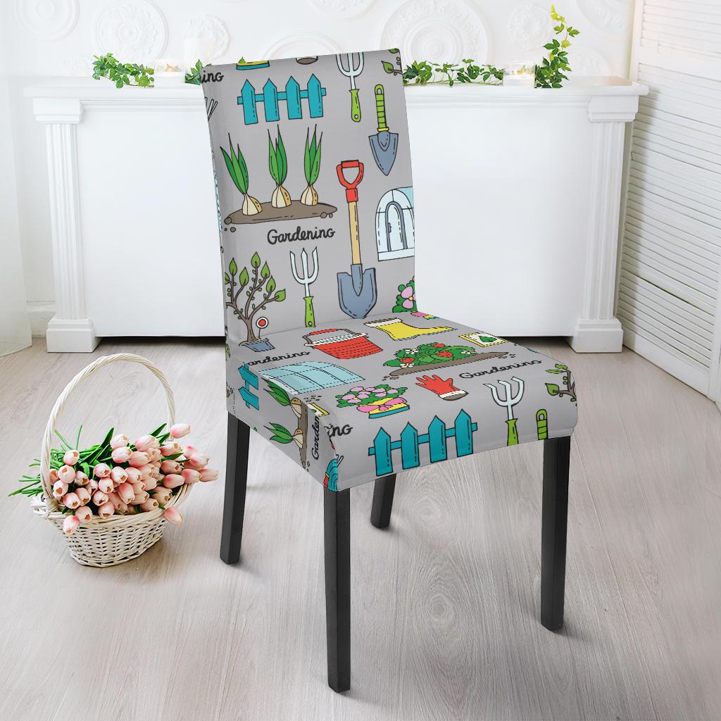 Gardening Pattern Print Design G07 Dining Chair Slipcover-JORJUNE.COM