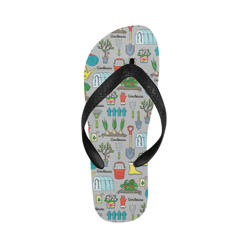 Gardening Pattern Print Design G07 Flip Flops-JorJune