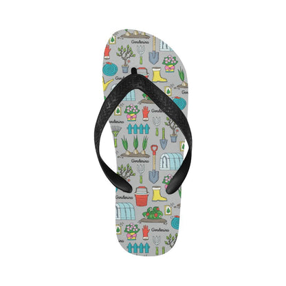 Gardening Pattern Print Design G07 Flip Flops-JorJune