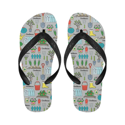 Gardening Pattern Print Design G07 Flip Flops-JorJune