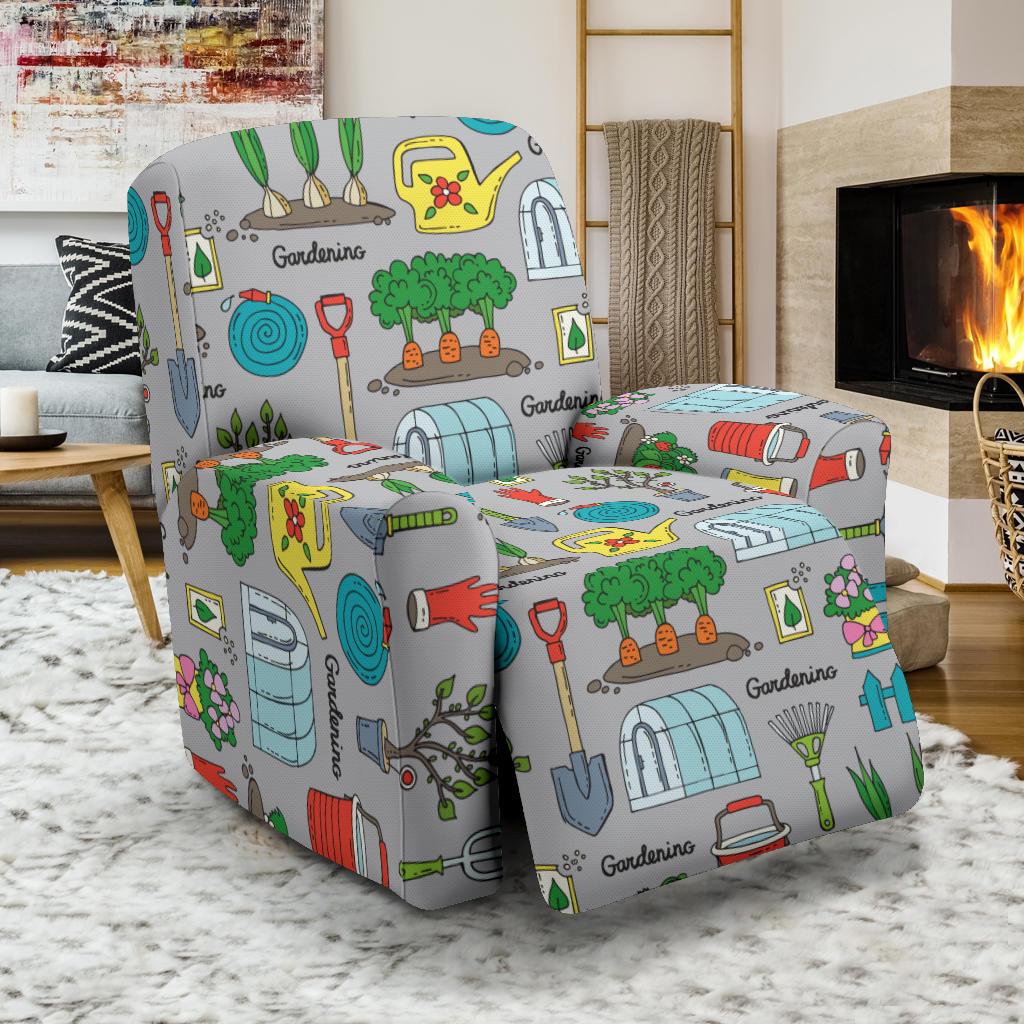 Gardening Pattern Print Design G07 Recliner Slipcover-JORJUNE.COM