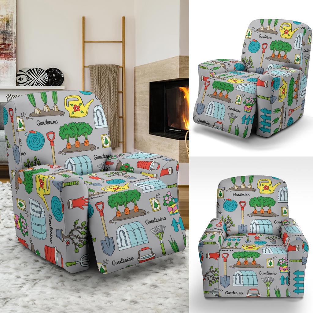 Gardening Pattern Print Design G07 Recliner Slipcover-JORJUNE.COM