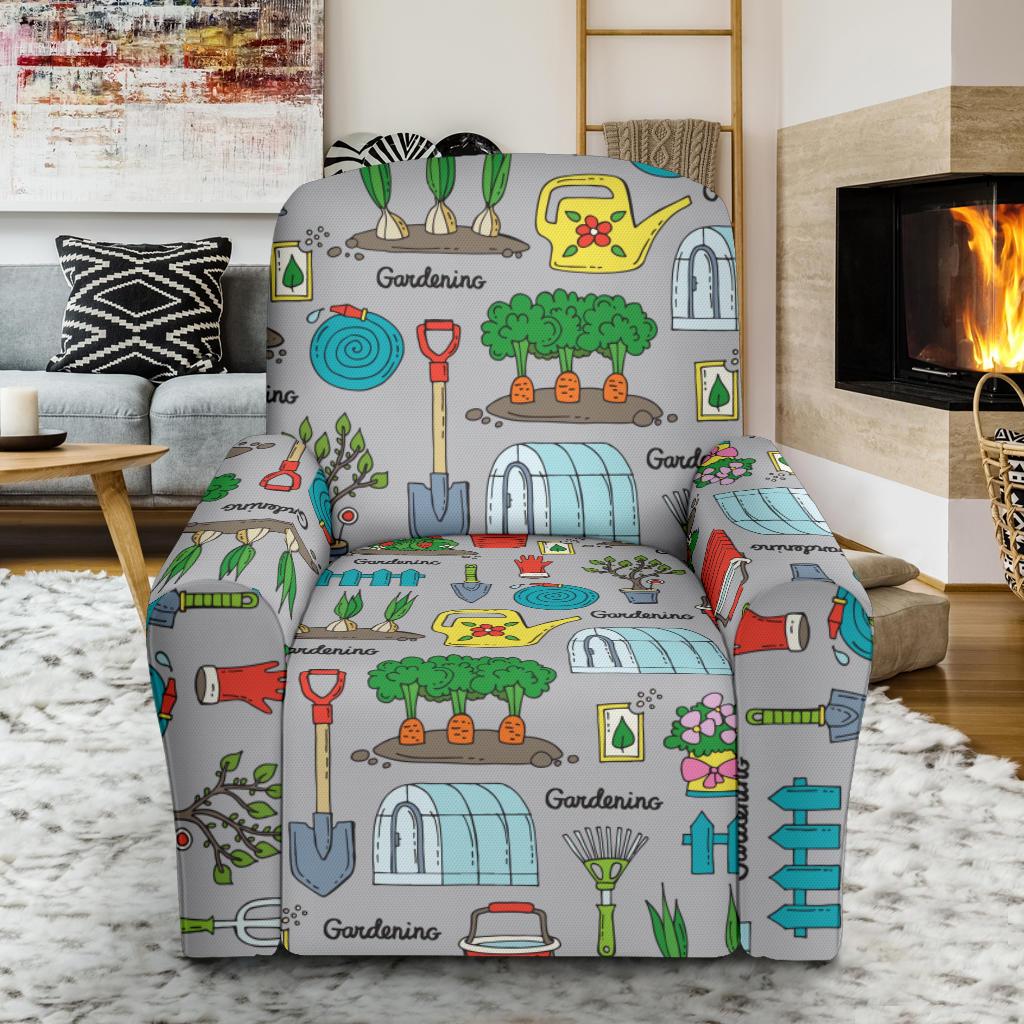 Gardening Pattern Print Design G07 Recliner Slipcover-JORJUNE.COM