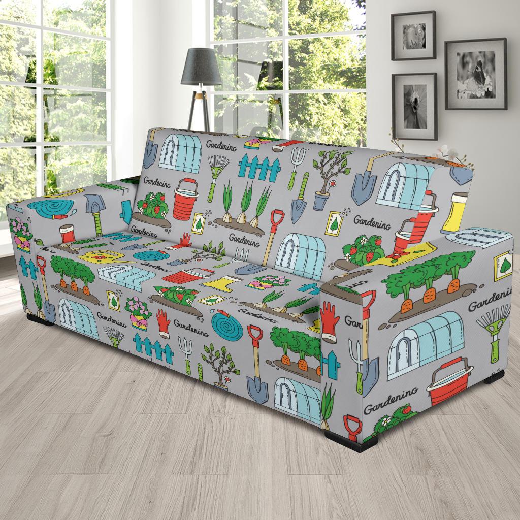 Gardening Pattern Print Design G07 Sofa Slipcover-JORJUNE.COM