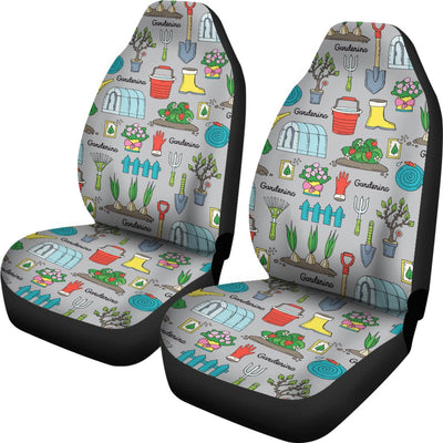 Gardening Pattern Print Design G07 Universal Fit Car Seat Covers-JorJune