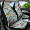 Gardening Pattern Print Design G07 Universal Fit Car Seat Covers-JorJune