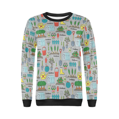 Gardening Pattern Print Design G07 Women Long Sleeve Sweatshirt-JorJune