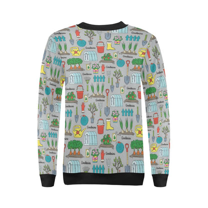 Gardening Pattern Print Design G07 Women Long Sleeve Sweatshirt-JorJune