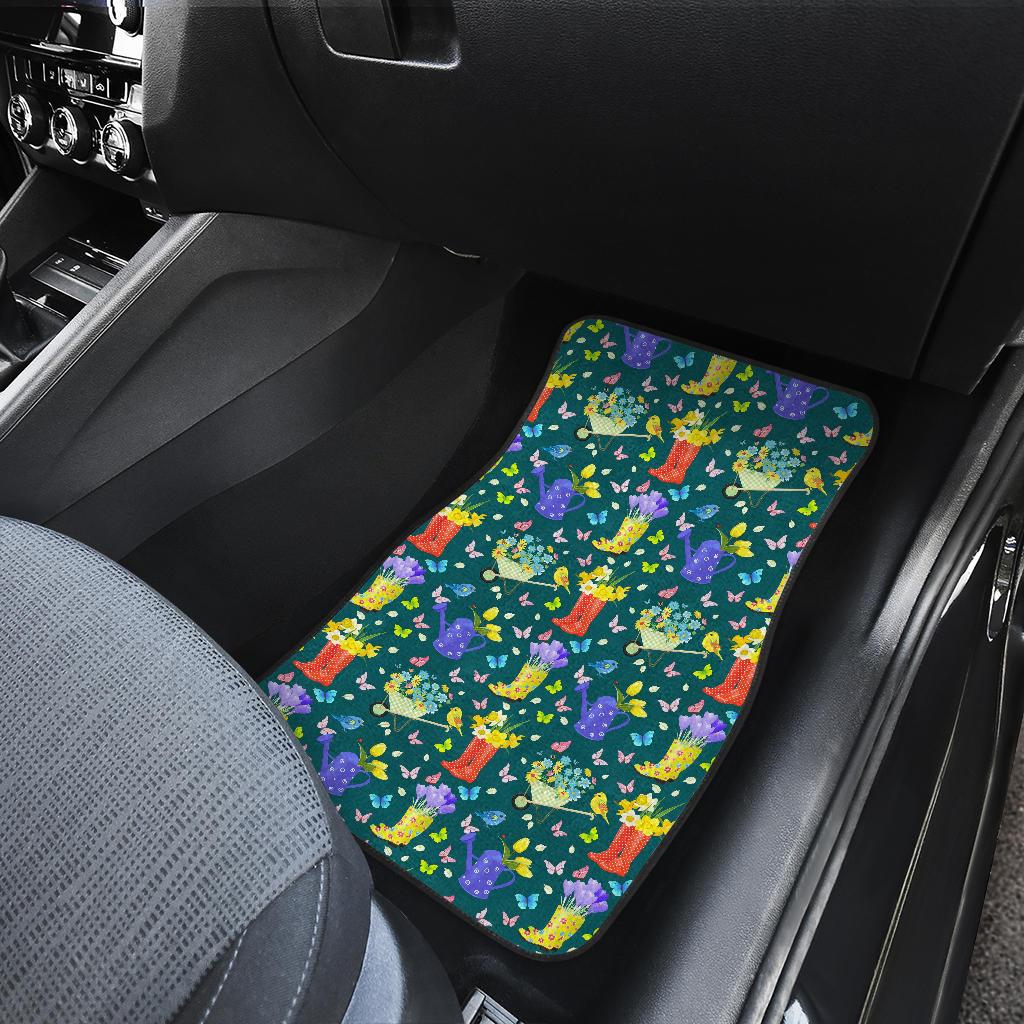 Gardening Pattern Print Design G08 Car Floor Mats-JorJune