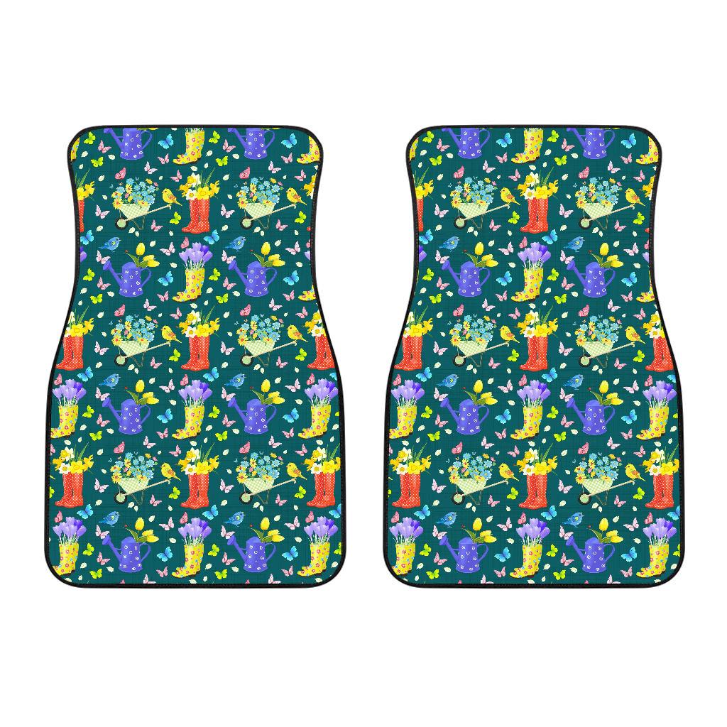 Gardening Pattern Print Design G08 Car Floor Mats-JorJune