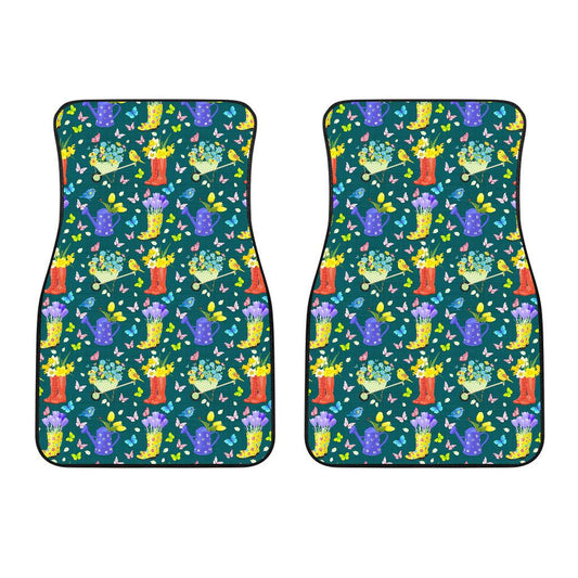 Gardening Pattern Print Design G08 Car Floor Mats-JorJune
