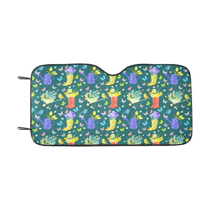 Gardening Pattern Print Design G08 Car Sun Shade-JorJune