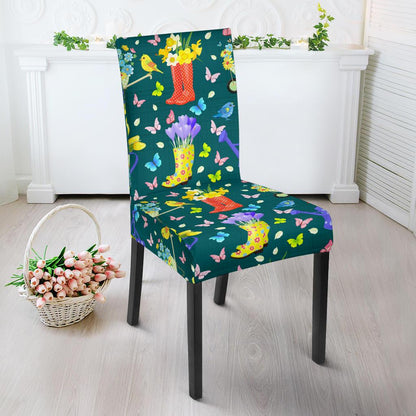 Gardening Pattern Print Design G08 Dining Chair Slipcover-JORJUNE.COM