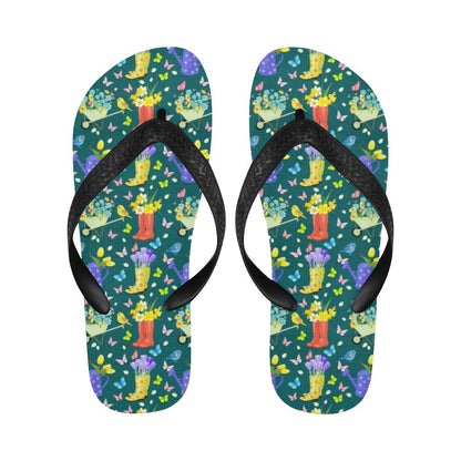 Gardening Pattern Print Design G08 Flip Flops-JorJune