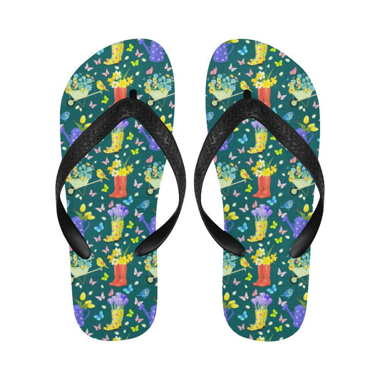 Gardening Pattern Print Design G08 Flip Flops-JorJune