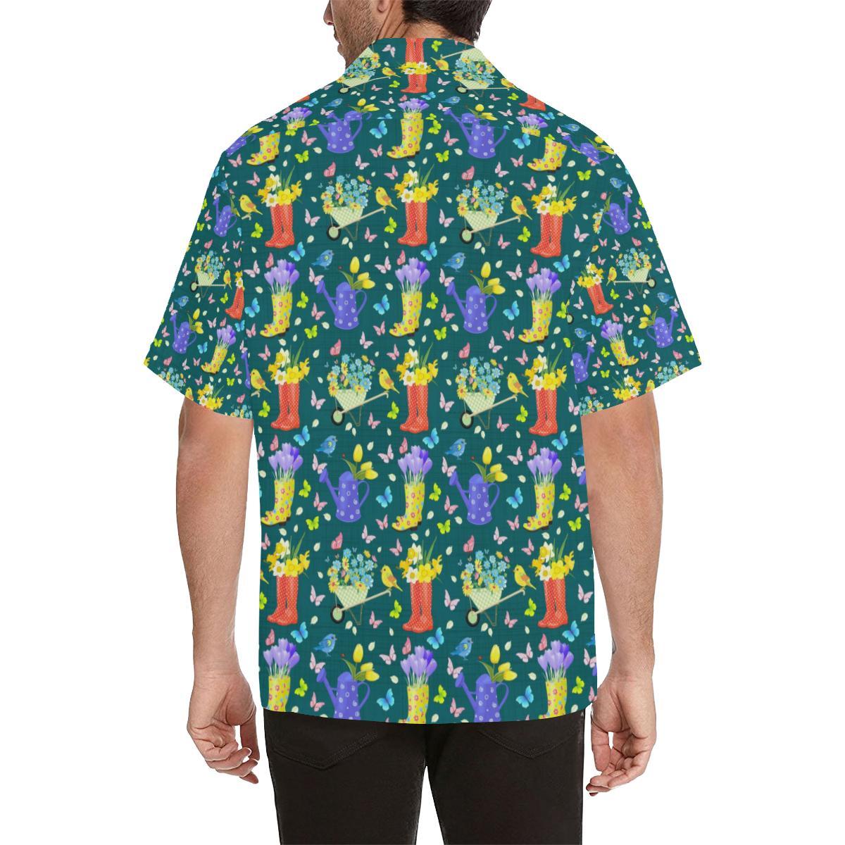 Gardening Pattern Print Design G08 Men Hawaiian Shirt-JorJune