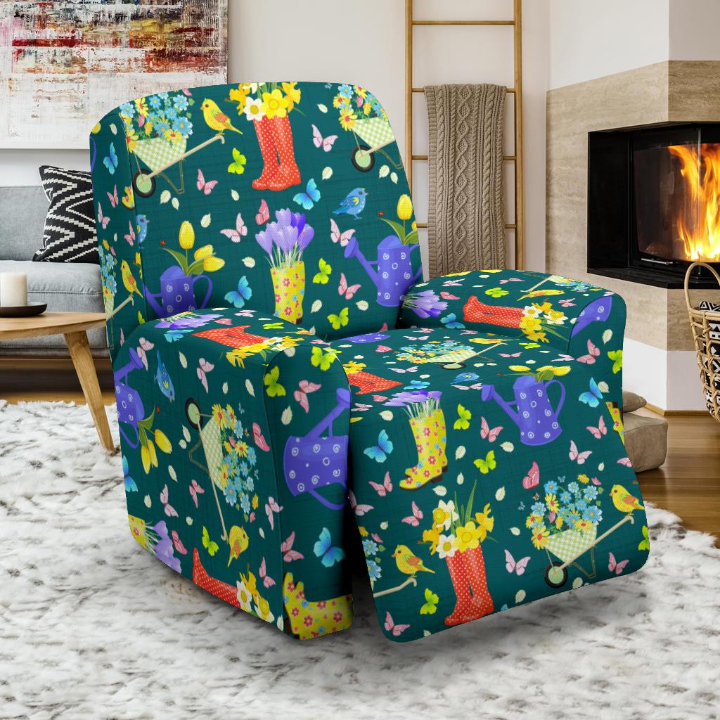 Gardening Pattern Print Design G08 Recliner Slipcover-JORJUNE.COM