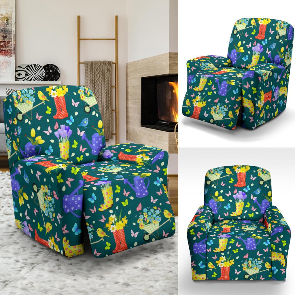 Gardening Pattern Print Design G08 Recliner Slipcover-JORJUNE.COM