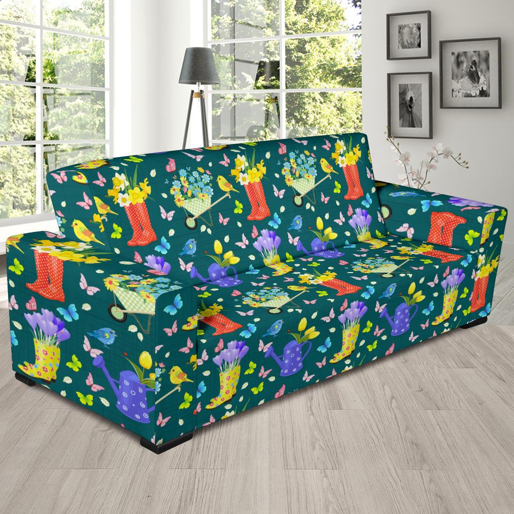 Gardening Pattern Print Design G08 Sofa Slipcover-JORJUNE.COM