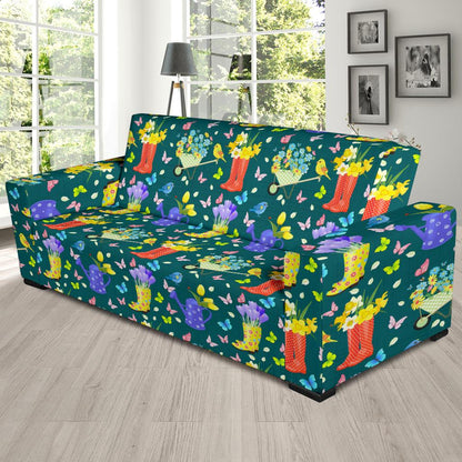 Gardening Pattern Print Design G08 Sofa Slipcover-JORJUNE.COM