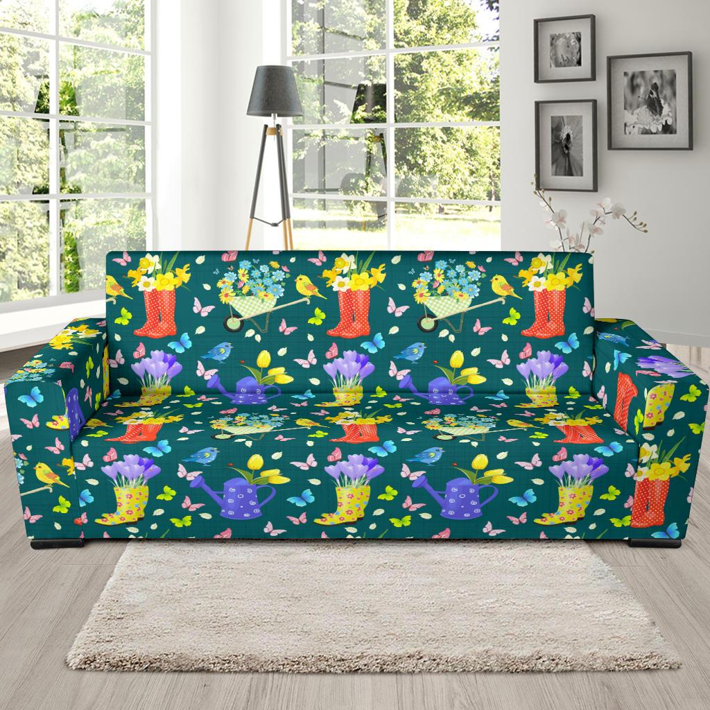 Gardening Pattern Print Design G08 Sofa Slipcover-JORJUNE.COM