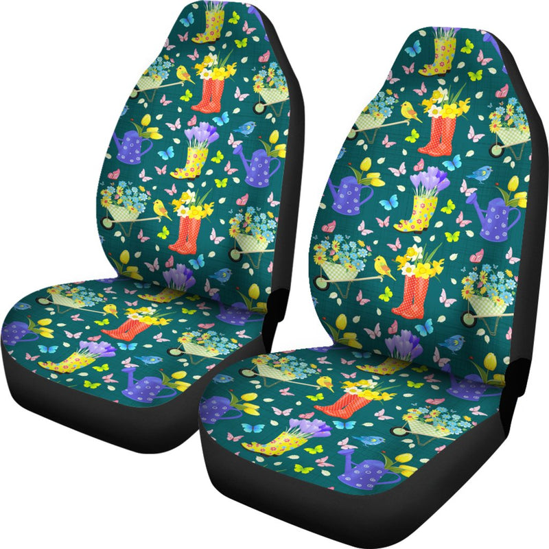 Gardening Pattern Print Design G08 Universal Fit Car Seat Covers-JorJune