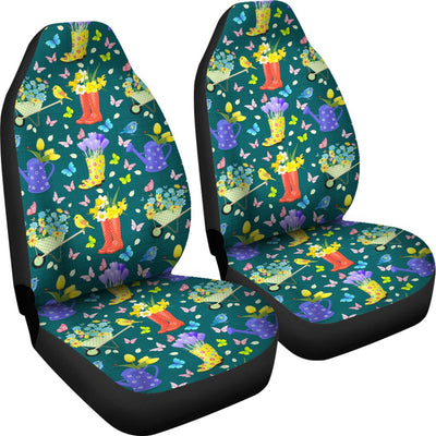 Gardening Pattern Print Design G08 Universal Fit Car Seat Covers-JorJune