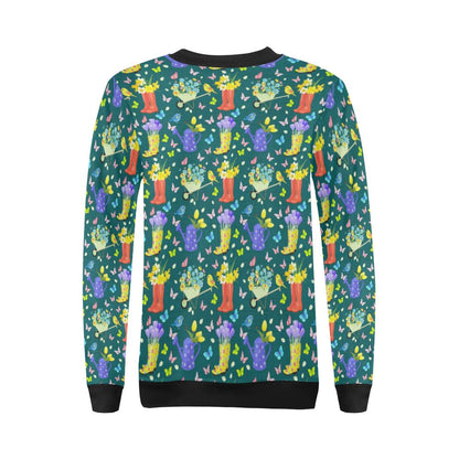 Gardening Pattern Print Design G08 Women Long Sleeve Sweatshirt-JorJune