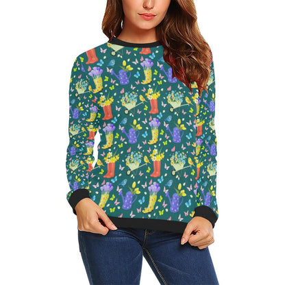 Gardening Pattern Print Design G08 Women Long Sleeve Sweatshirt-JorJune