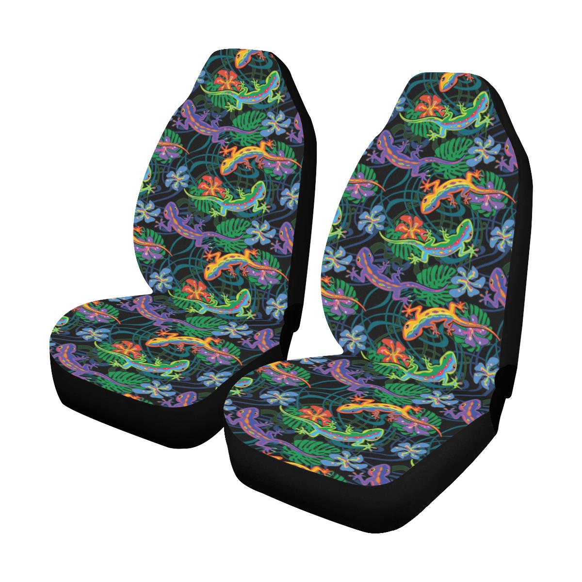 Gecko Colorful Pattern Print Design 01 Car Seat Covers (Set of 2)-JORJUNE.COM