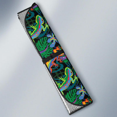 Gecko Colorful Pattern Print Design 01 Car Sun Shade-JORJUNE.COM