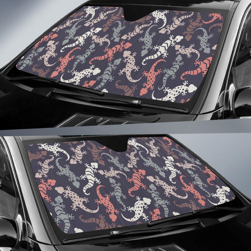 Gecko Pattern Print Design 02 Car Sun Shade-JORJUNE.COM