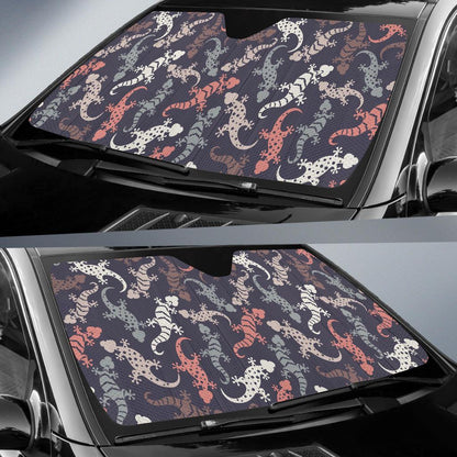 Gecko Pattern Print Design 02 Car Sun Shade-JORJUNE.COM