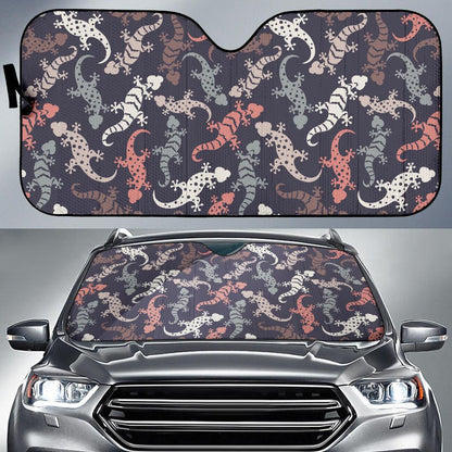 Gecko Pattern Print Design 02 Car Sun Shade-JORJUNE.COM
