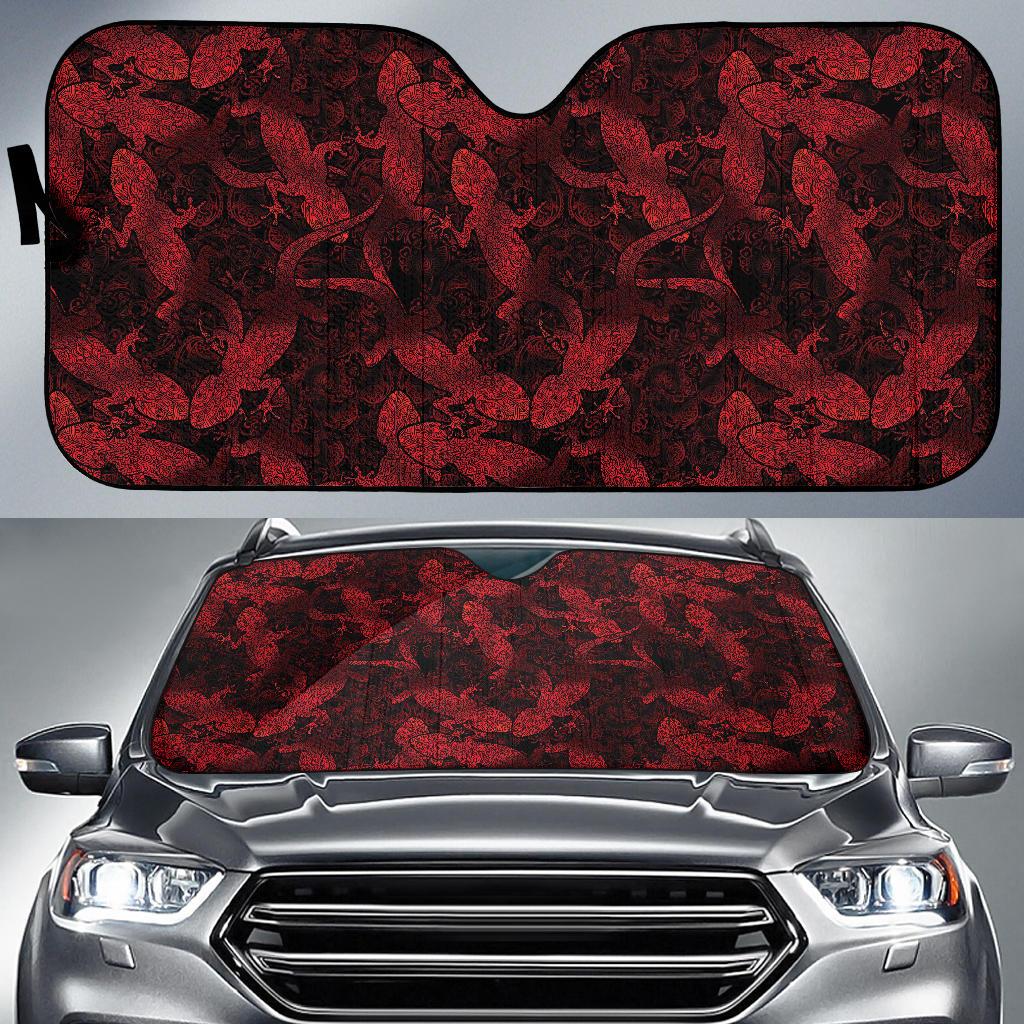 Gecko Pattern Print Design 04 Car Sun Shade-JORJUNE.COM