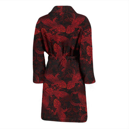 Gecko Pattern Print Design 04 Men Bathrobe-JORJUNE.COM