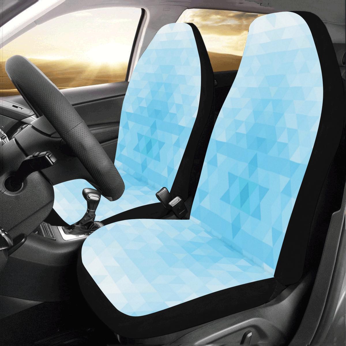 Geometric Blue Pattern Print Design 01 Car Seat Covers (Set of 2)-JORJUNE.COM