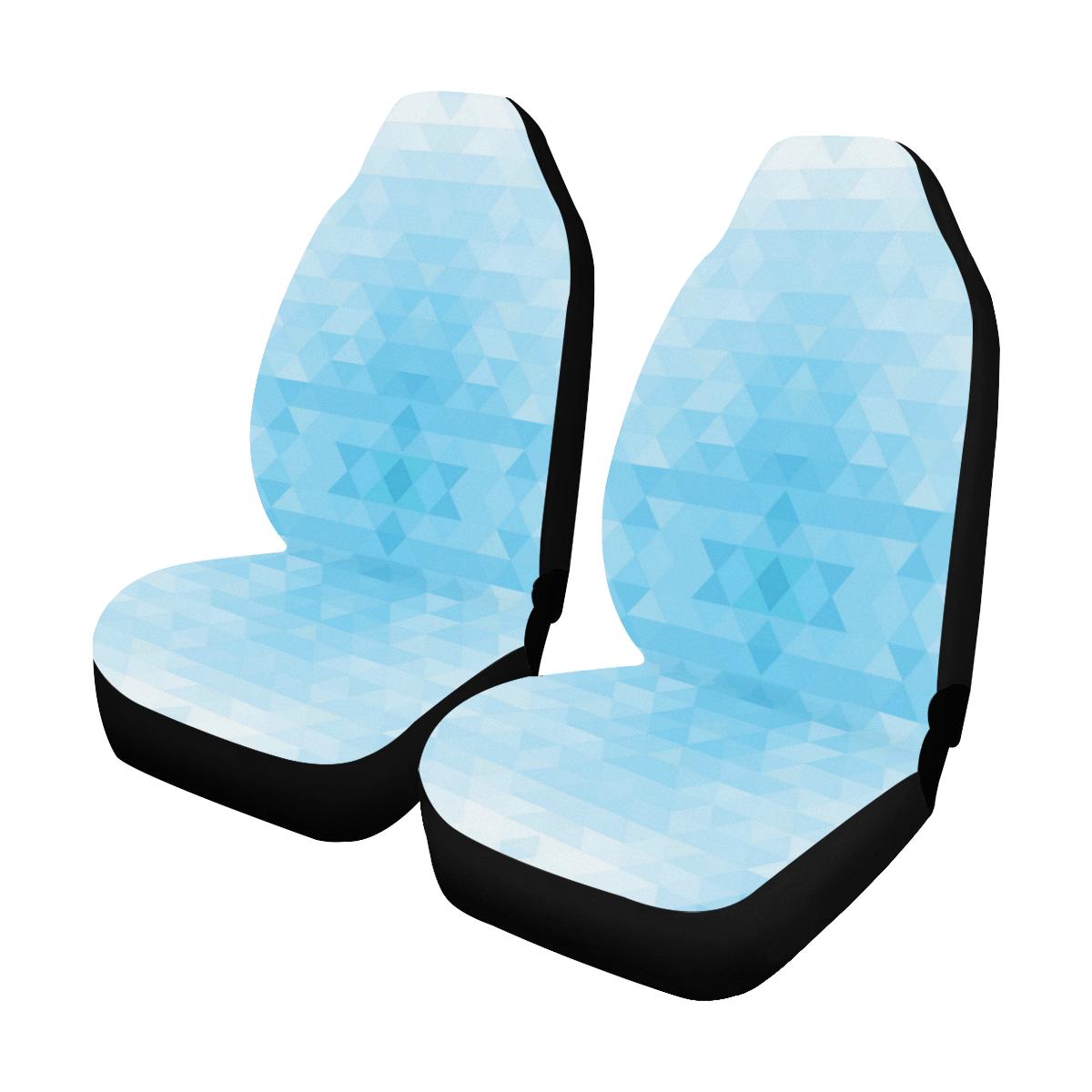 Geometric Blue Pattern Print Design 01 Car Seat Covers (Set of 2)-JORJUNE.COM