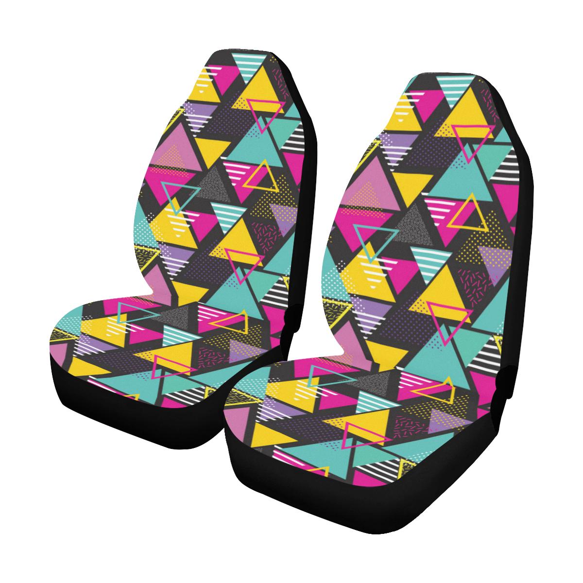 Geometric Colorful Pattern Print Design 02 Car Seat Covers (Set of 2)-JORJUNE.COM