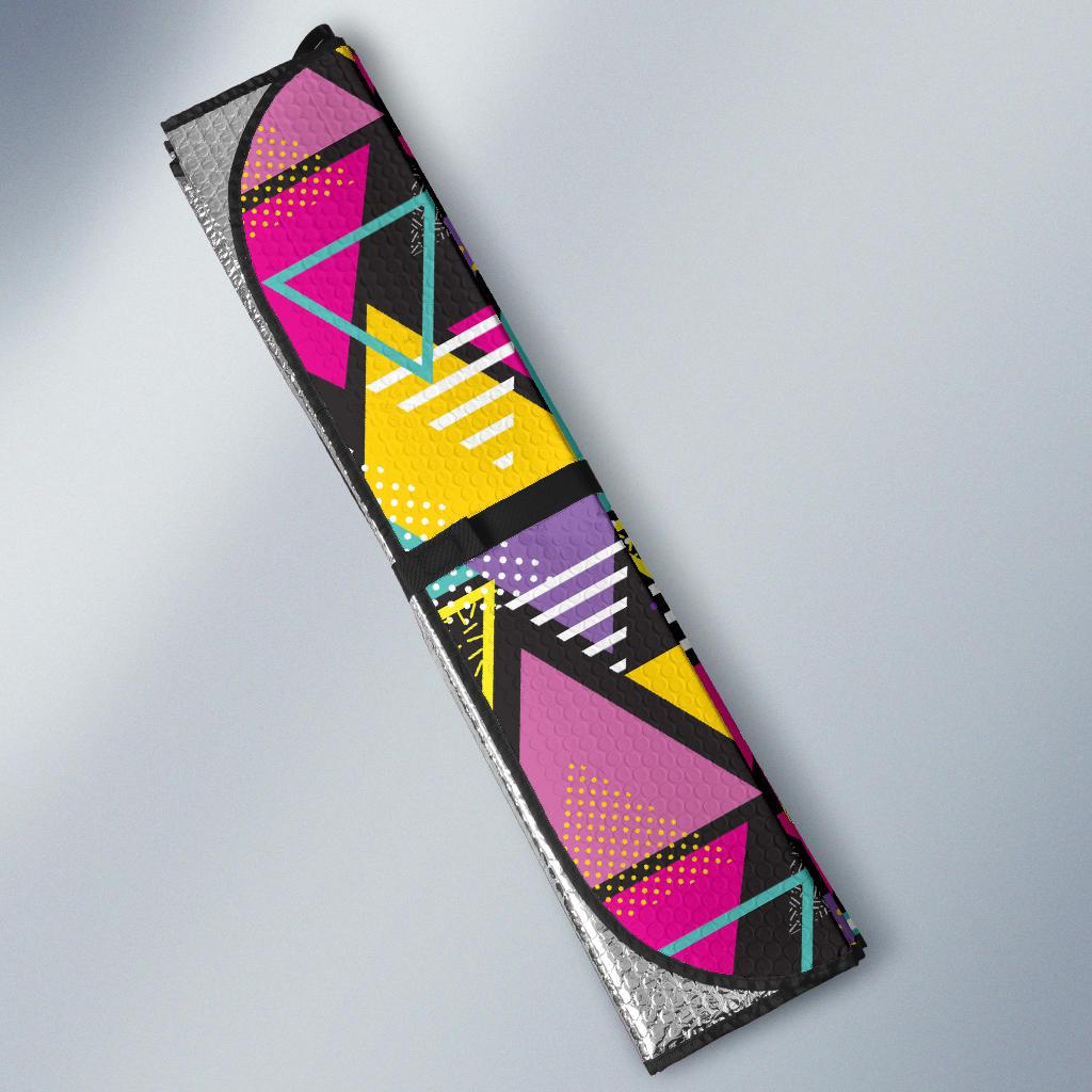 Geometric Colorful Pattern Print Design 02 Car Sun Shade-JORJUNE.COM