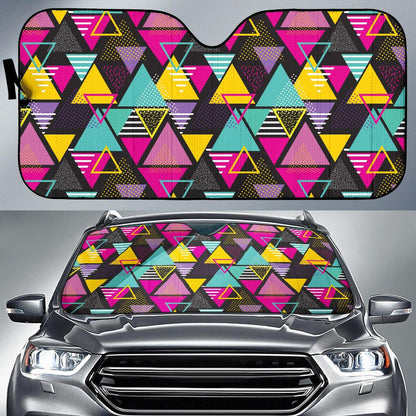 Geometric Colorful Pattern Print Design 02 Car Sun Shade-JORJUNE.COM