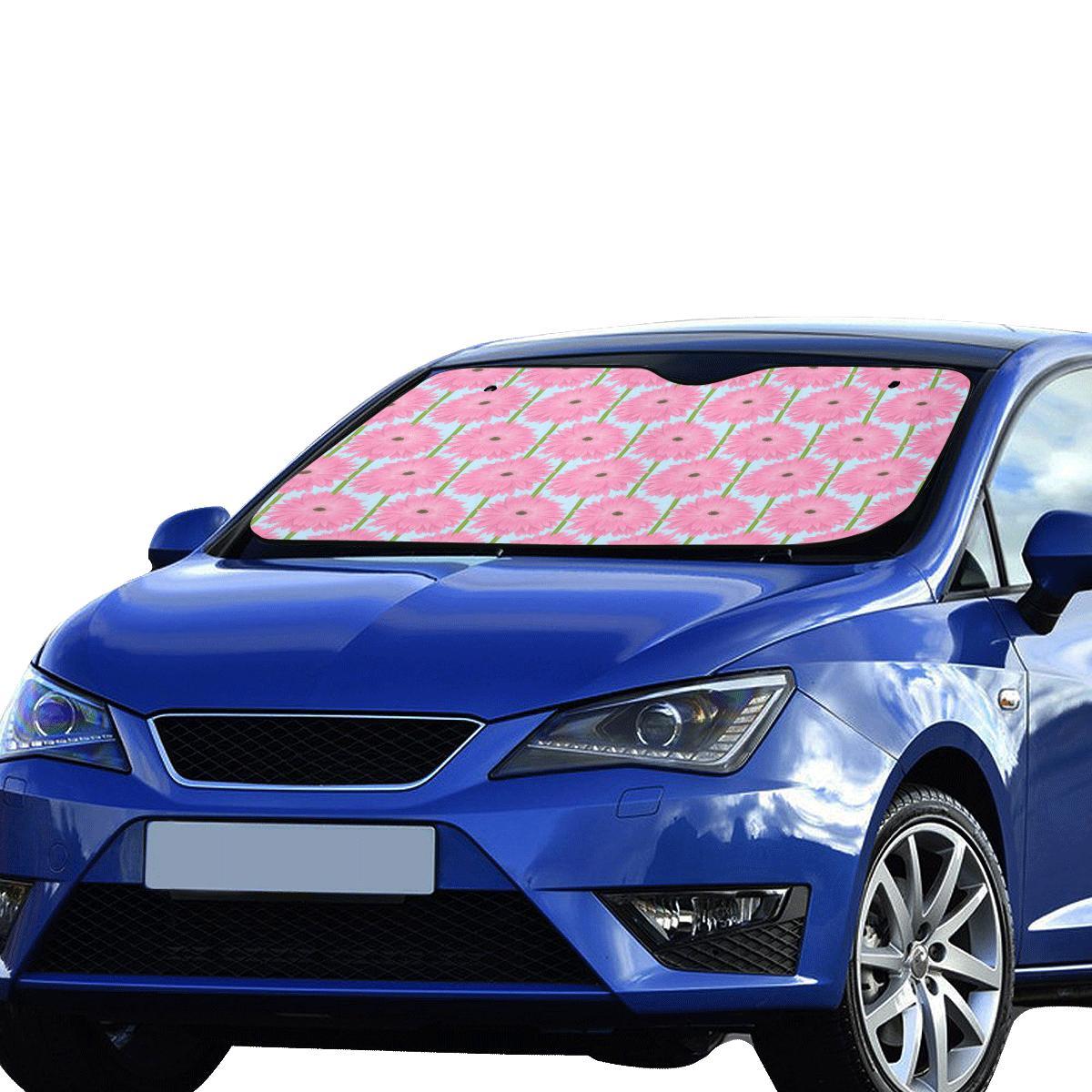Gerberas Pattern Print Design GB01 Car Sun Shade-JorJune