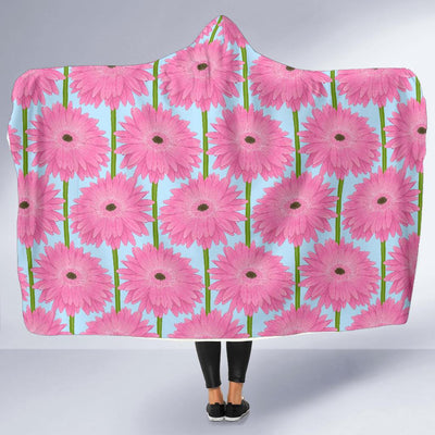 Gerberas Pattern Print Design GB01 Hooded Blanket-JORJUNE.COM