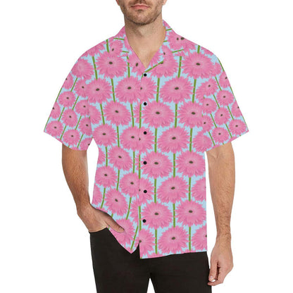 Gerberas Pattern Print Design GB01 Men Hawaiian Shirt-JorJune