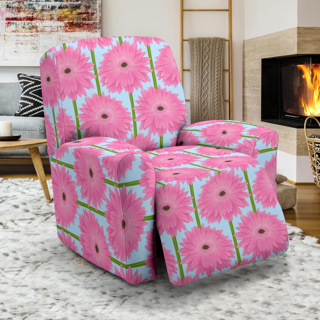 Gerberas Pattern Print Design GB01 Recliner Slipcover-JORJUNE.COM