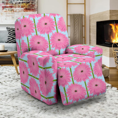 Gerberas Pattern Print Design GB01 Recliner Slipcover-JORJUNE.COM