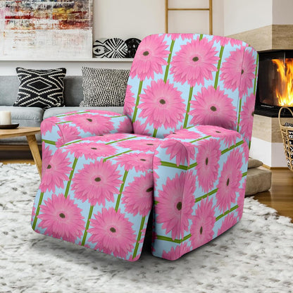 Gerberas Pattern Print Design GB01 Recliner Slipcover-JORJUNE.COM