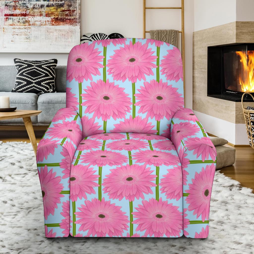 Gerberas Pattern Print Design GB01 Recliner Slipcover-JORJUNE.COM